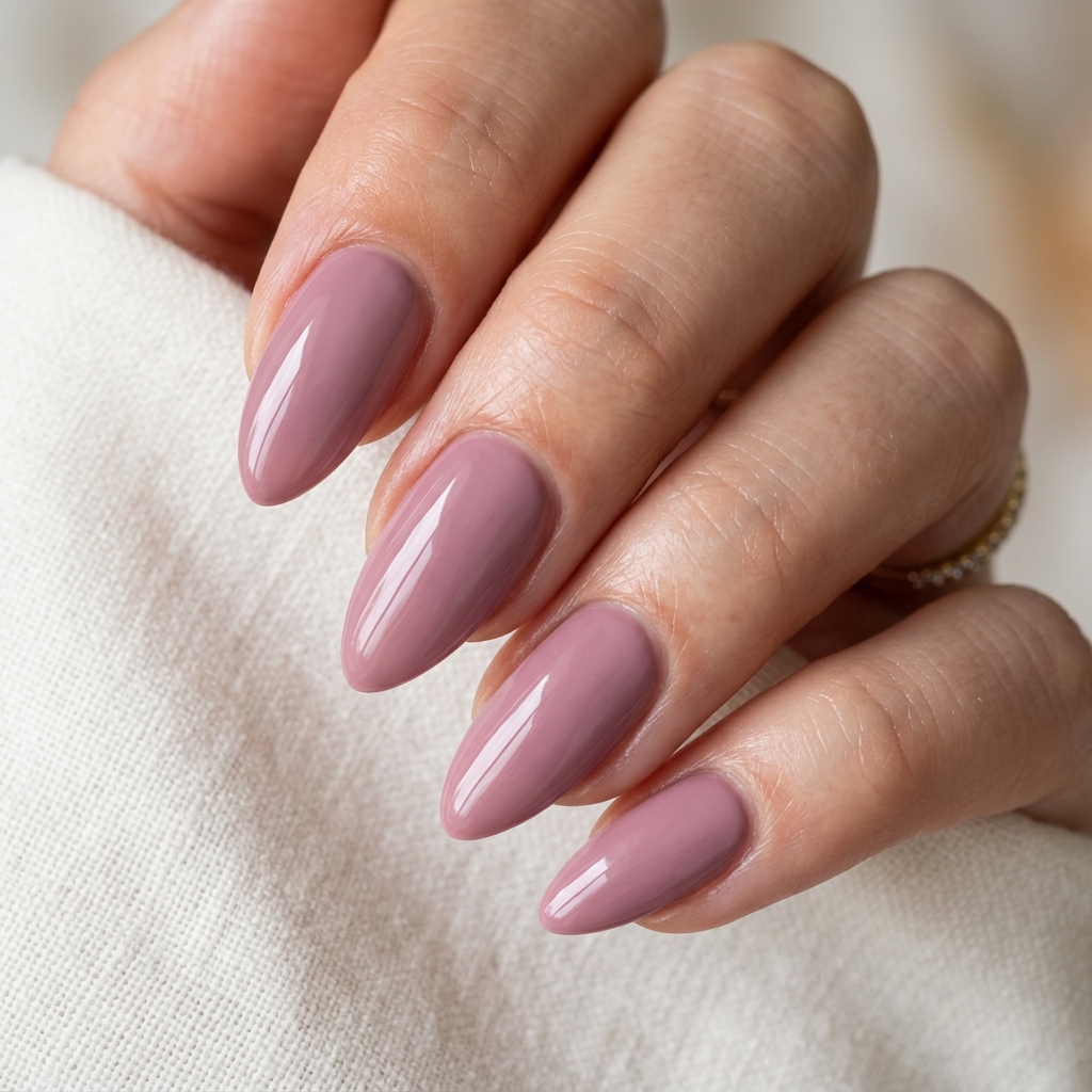 30 Neutral Almond Nails Ideas You'll Want to Save 16 Soft Mauve Almond Nails Idea