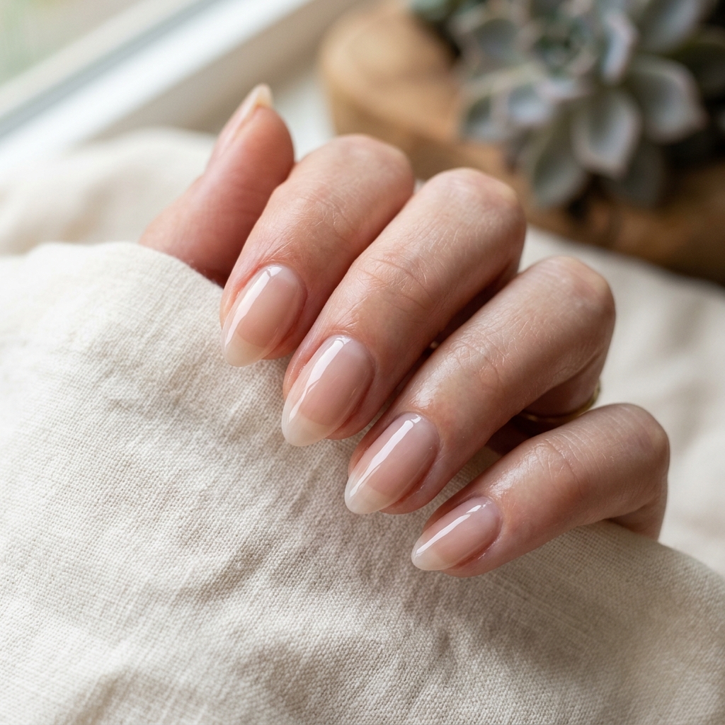 Sheer Icy Gloss Nails Idea