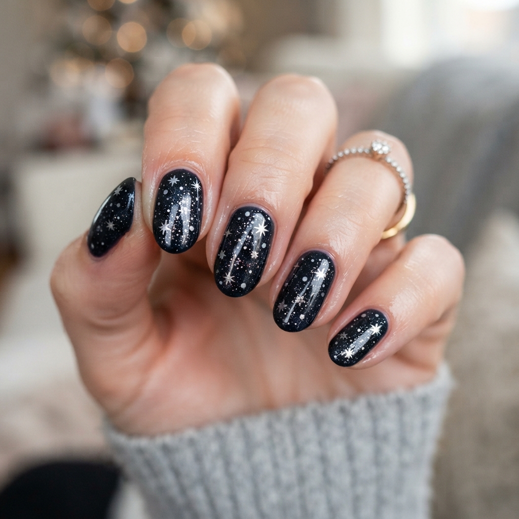 Star Print Nails Idea