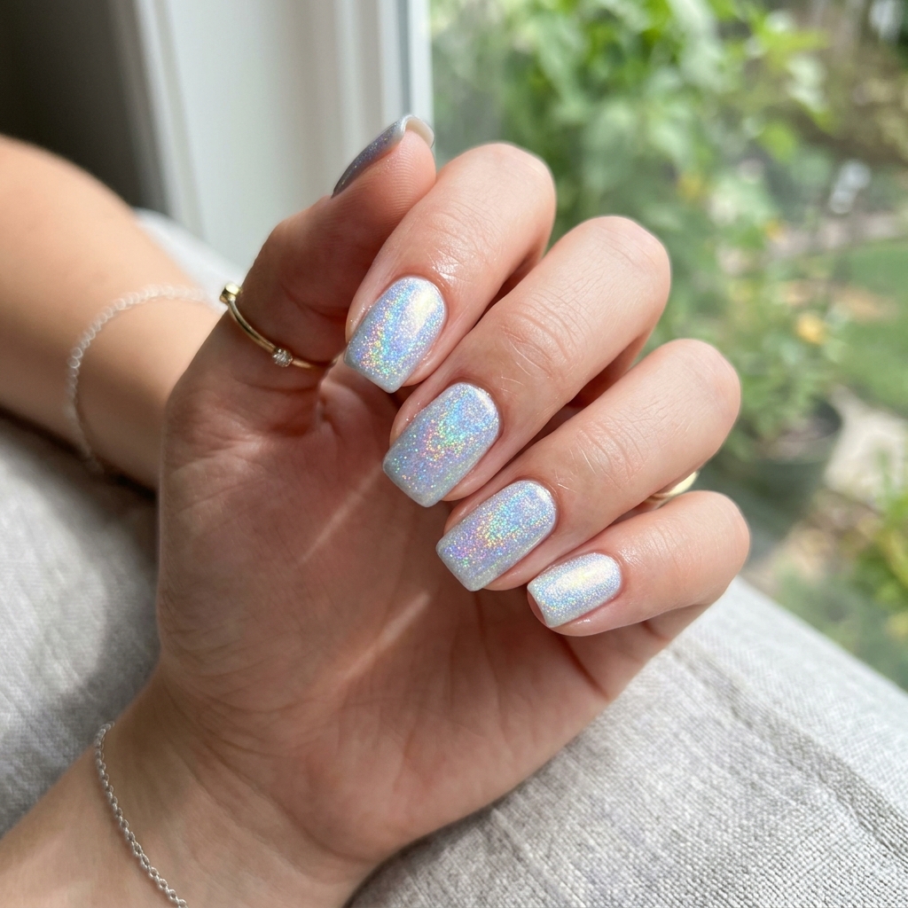 Holographic Icy Nails Idea