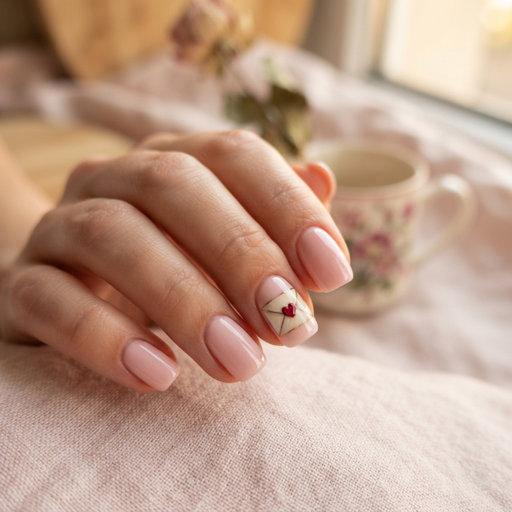 30 Pink Valentines Day Nails Ideas You'll Love 20 Love Letter Nail Art Idea