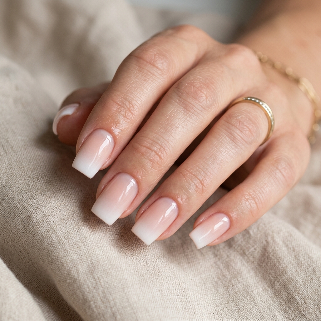 Classy French Ombre Nails Idea