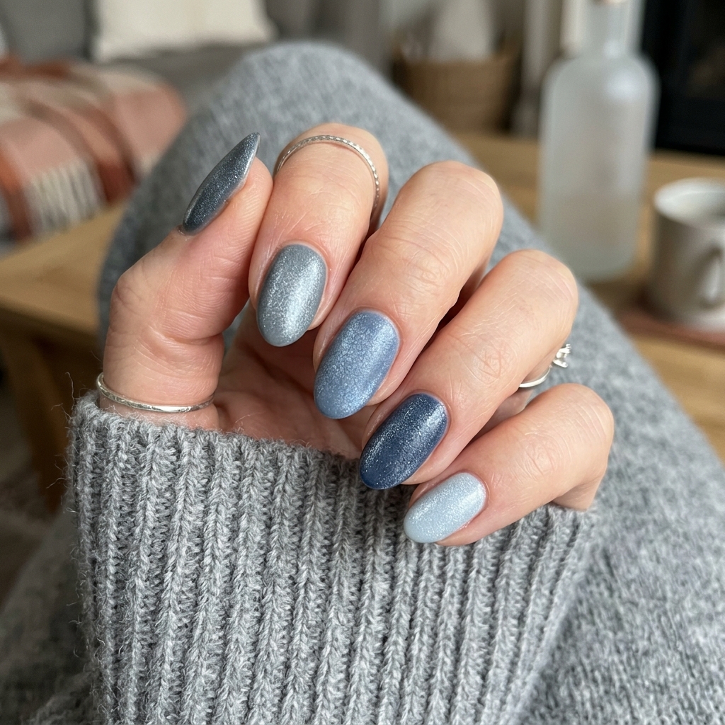 Cool Toned Icy Nails Idea