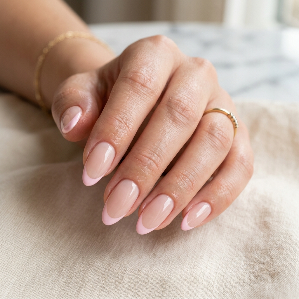 Baby Pink French Nails Idea
