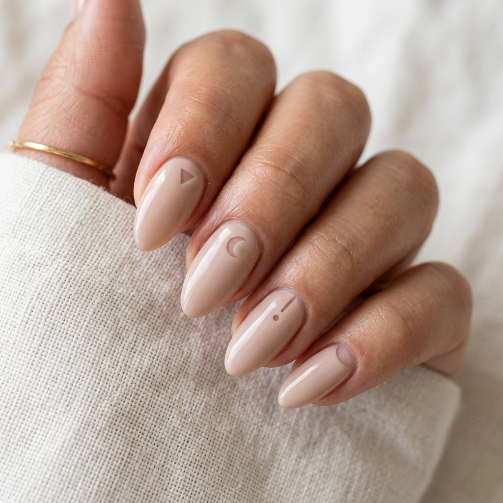 30 Neutral Almond Nails Ideas You'll Want to Save 24 Neutral Almond Nails with Negative Space Idea