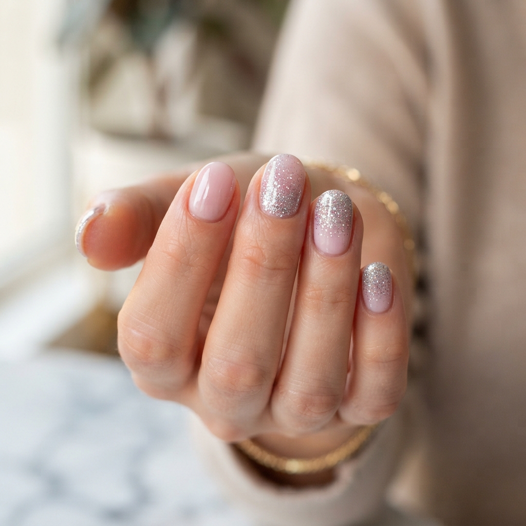30 Pink Valentines Day Nails Ideas You'll Love 26 Sparkly Pink Ombre Nails Idea