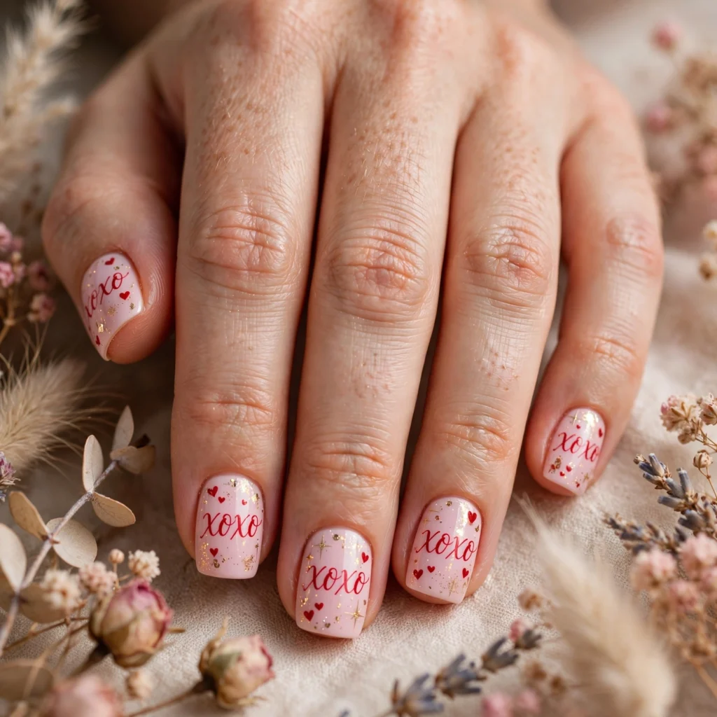 XOXO Nail Art Idea