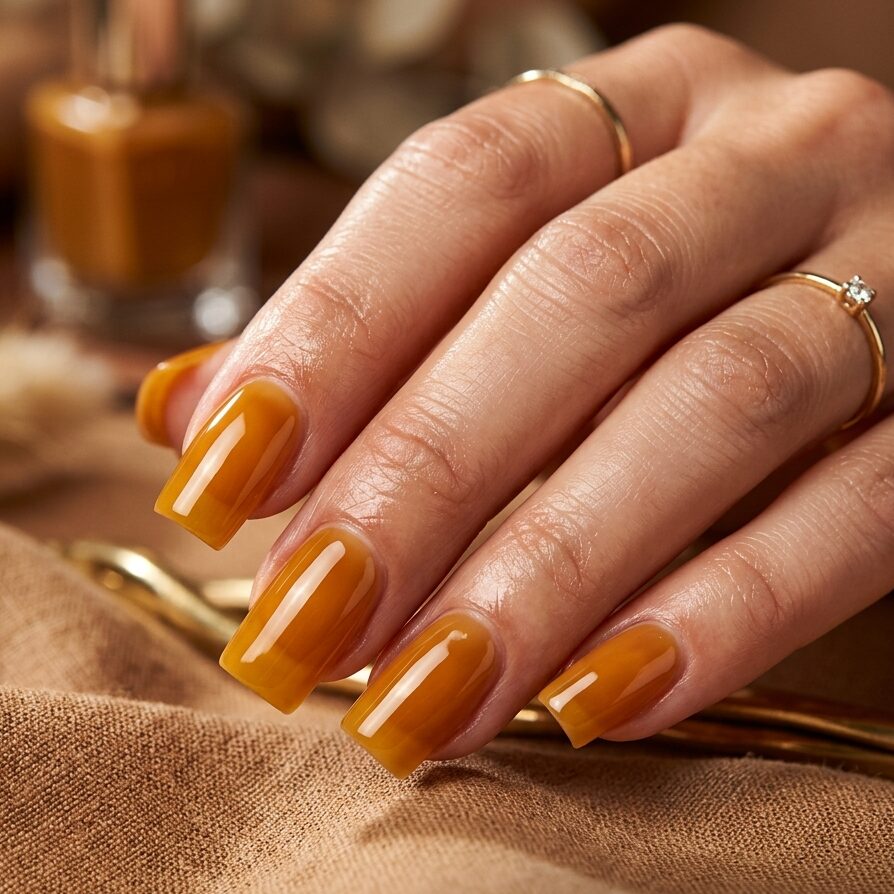 30 Brown Summer Nails Ideas You'll Want to Save 28 Amber Brown Nails Idea