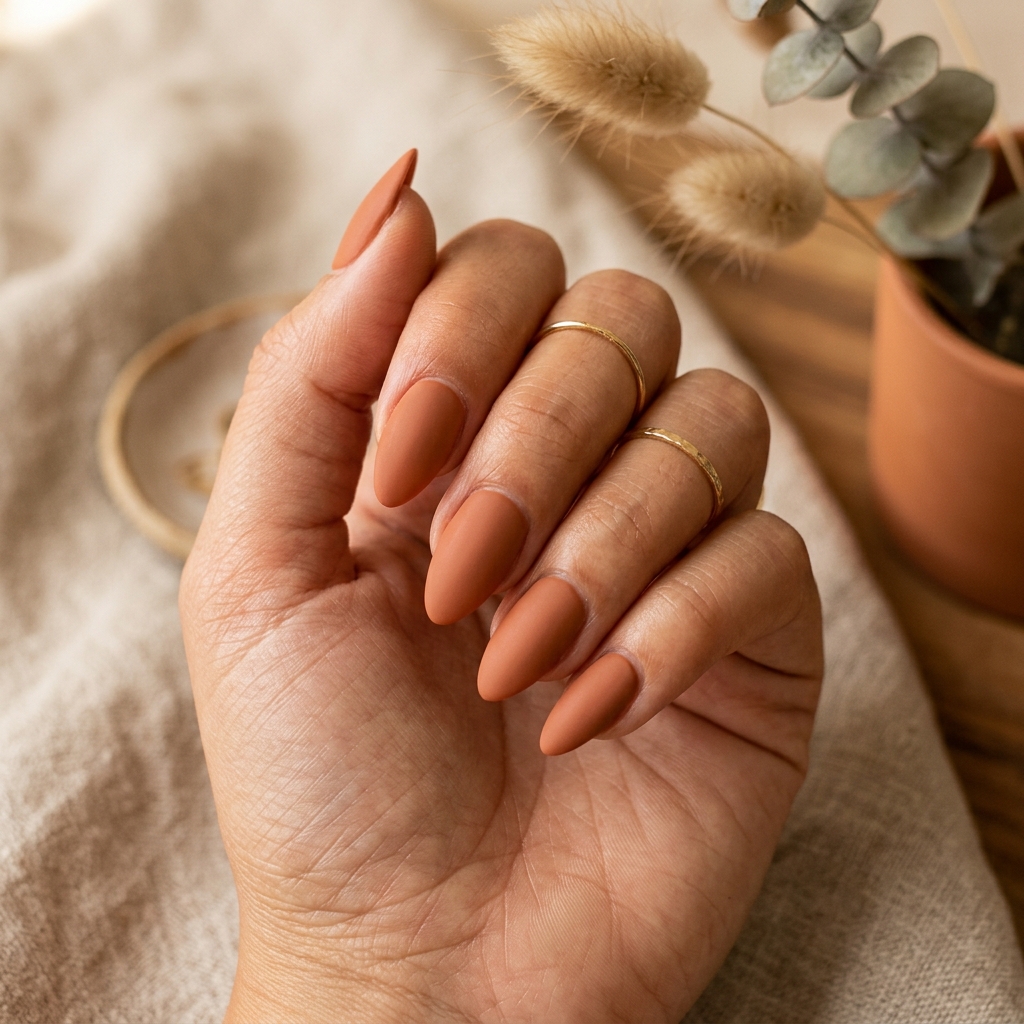 30 Neutral Almond Nails Ideas You'll Want to Save 28 Clay Toned Almond Nails Idea