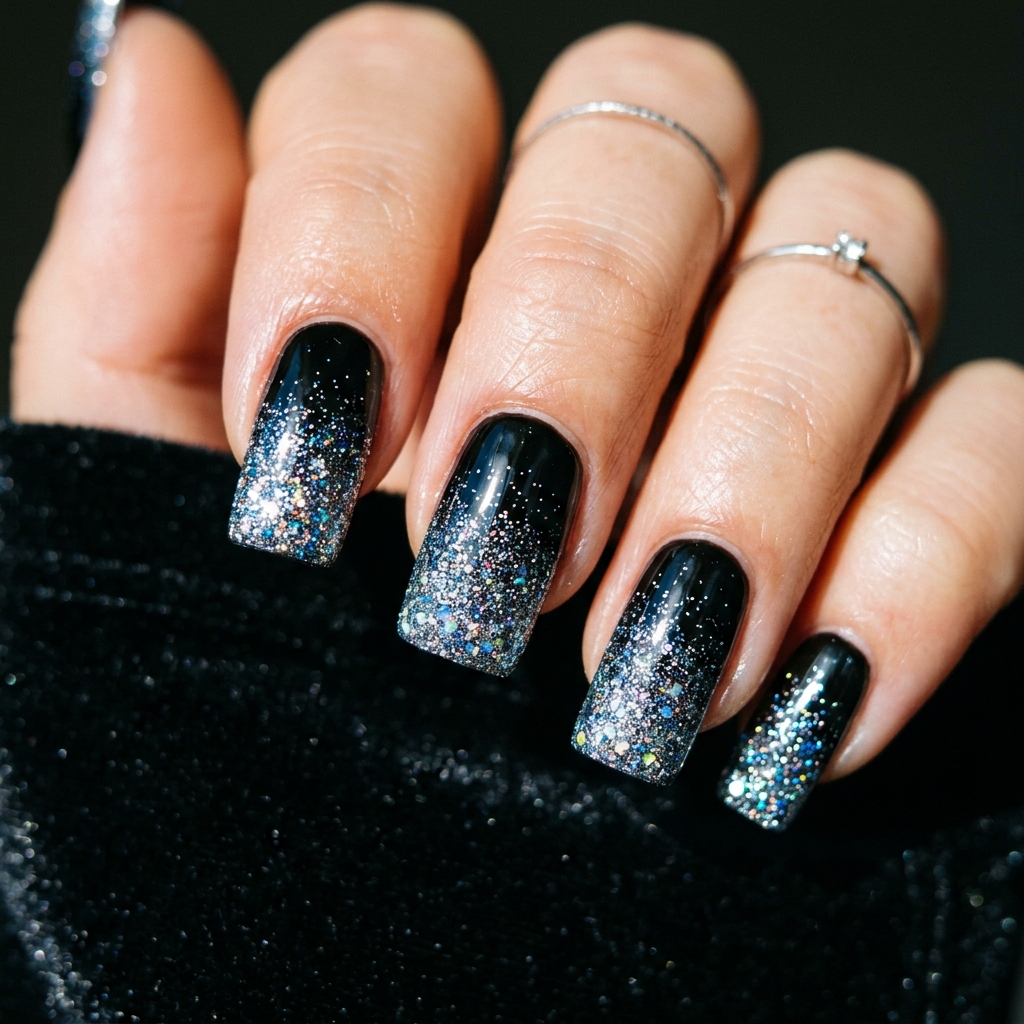 Sparkle Fade Nails Idea
