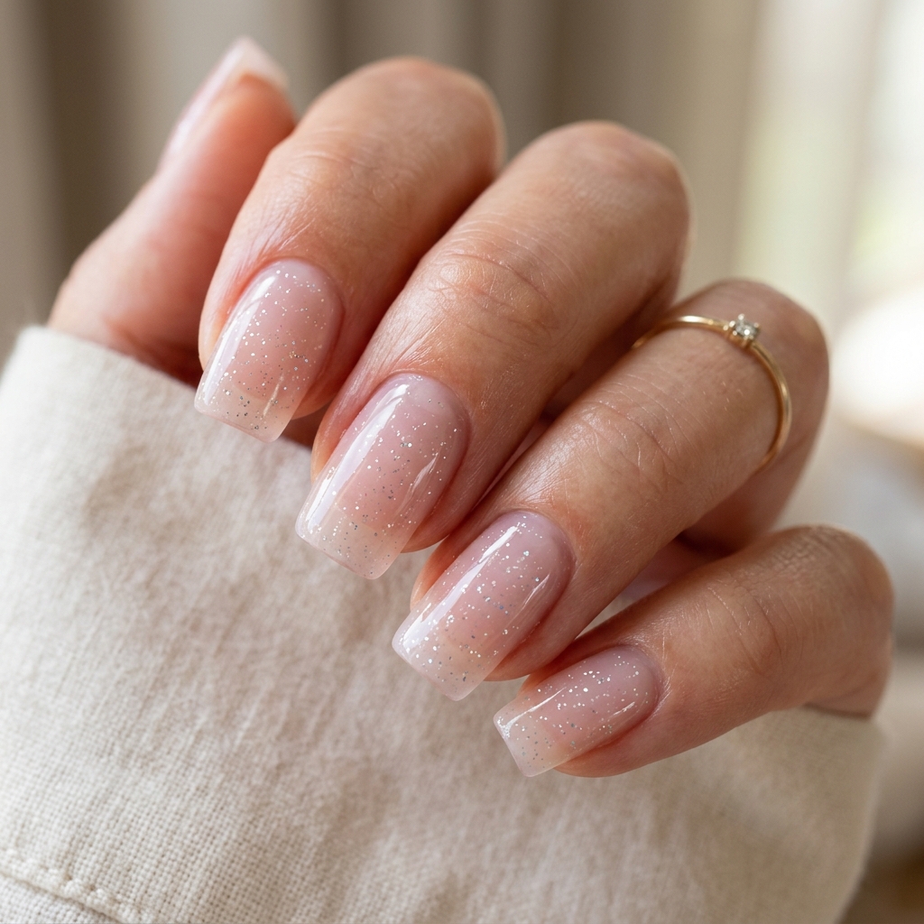 Sparkly Jelly Nails Idea