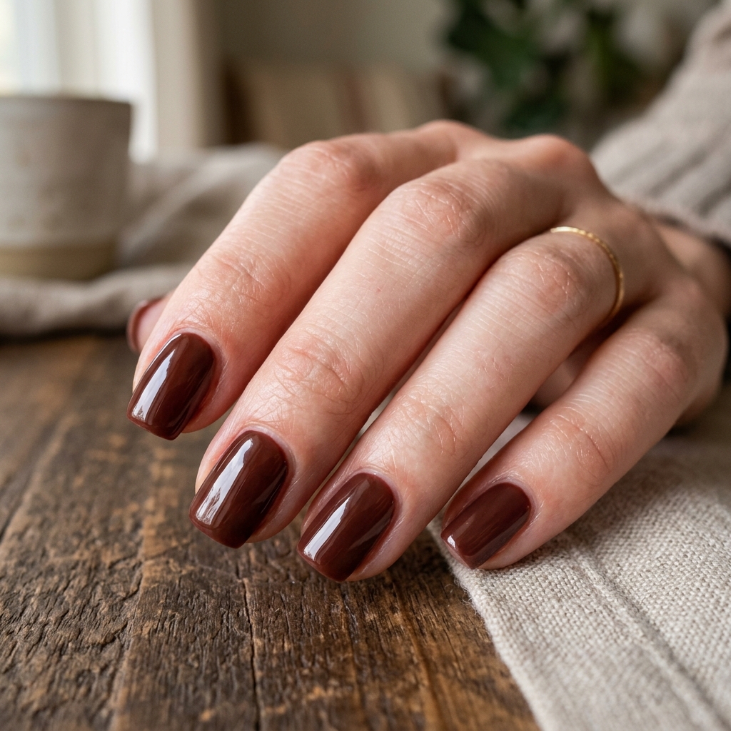 30 Brown Summer Nails Ideas You'll Want to Save 30 Walnut Brown Nails Idea