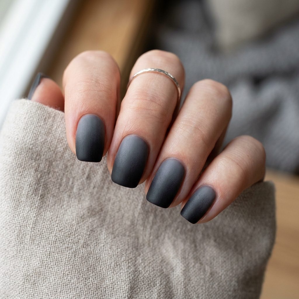 Smoky Ombre Classy Baddie Nails Idea