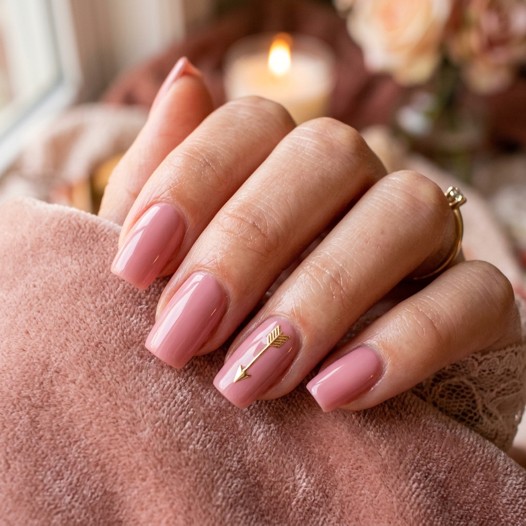 30 Pink Valentines Day Nails Ideas You'll Love 9 Cupid Arrow Nail Art Idea
