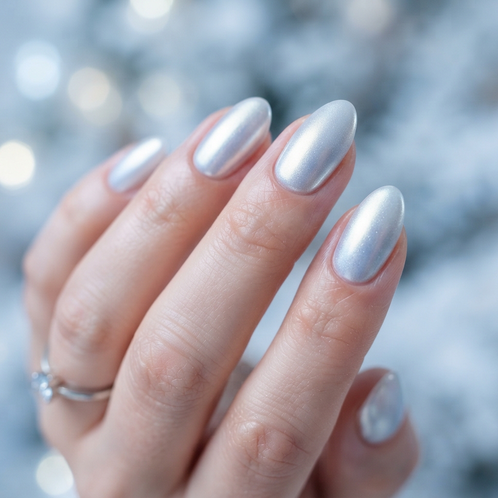 30 Winter Gel Nails Ideas You'll Want to Save 10 Frosted Chrome Nails Idea