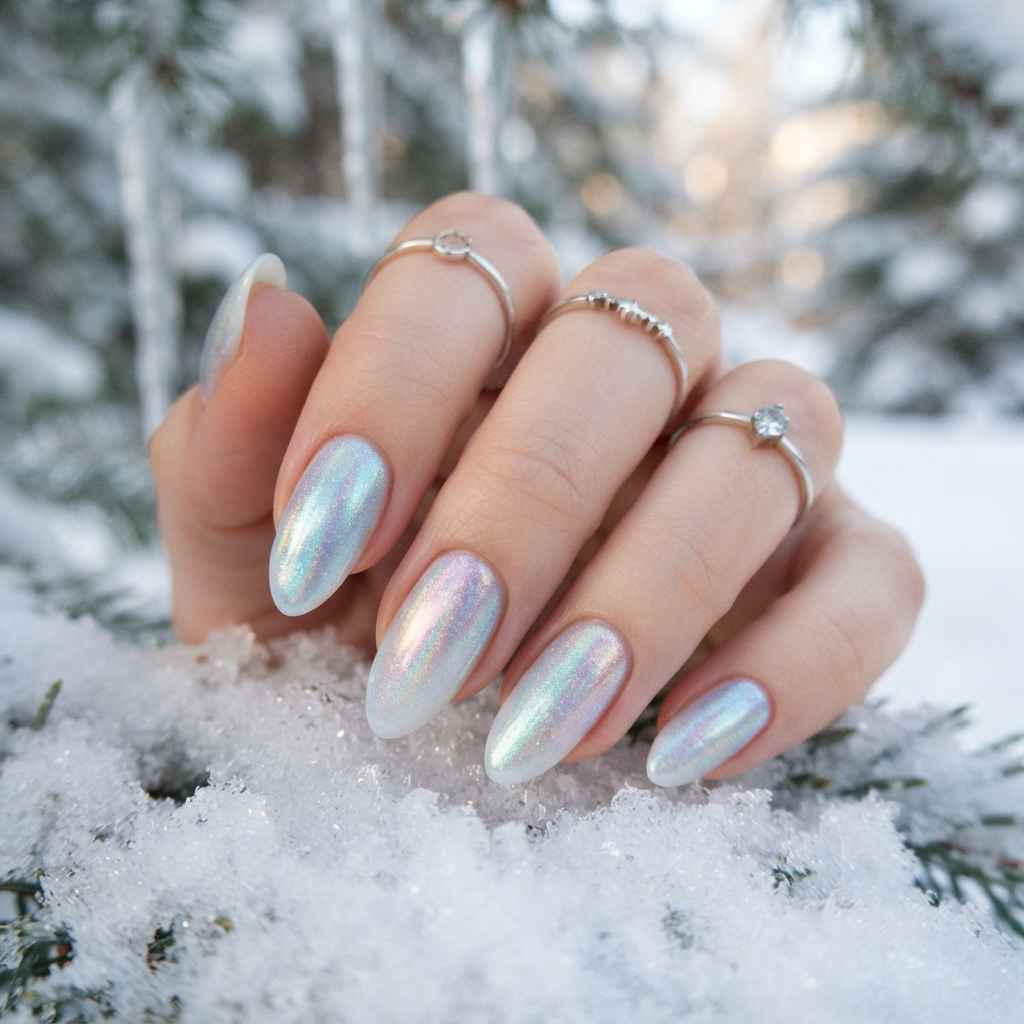 Aurora Icy Nails Idea