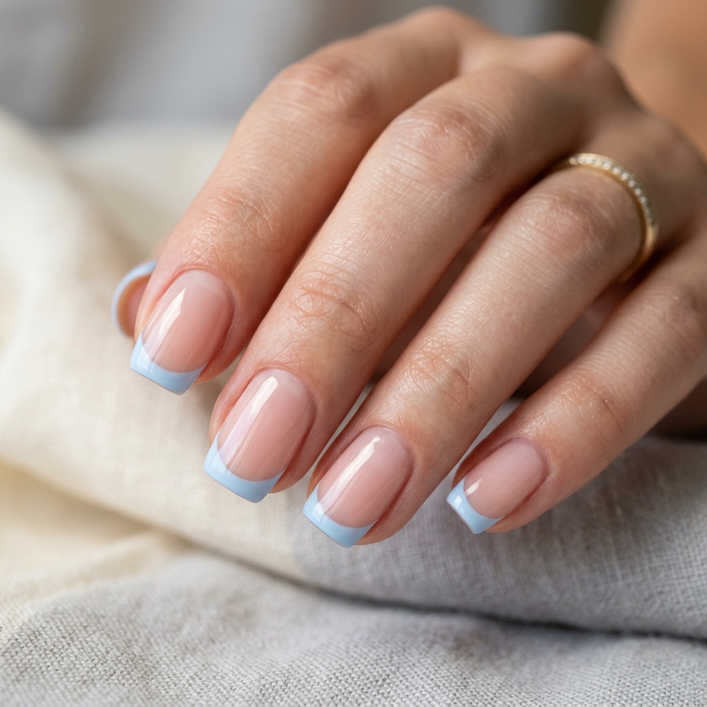 Light Blue Nails 30: Shades, Designs & Inspo for Every Style 2 Baby Blue French Tip Nails Ideas
