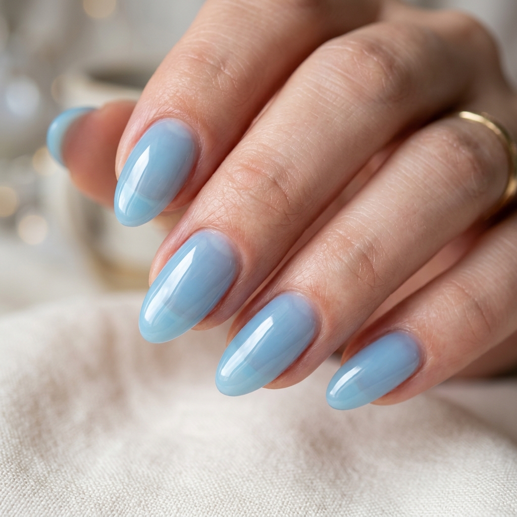 Light Blue Nails 30: Shades, Designs & Inspo for Every Style 22 Baby Blue Jelly Nails Ideas