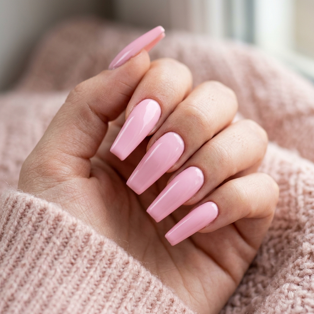 Baby Pink Coffin Nails Ideas