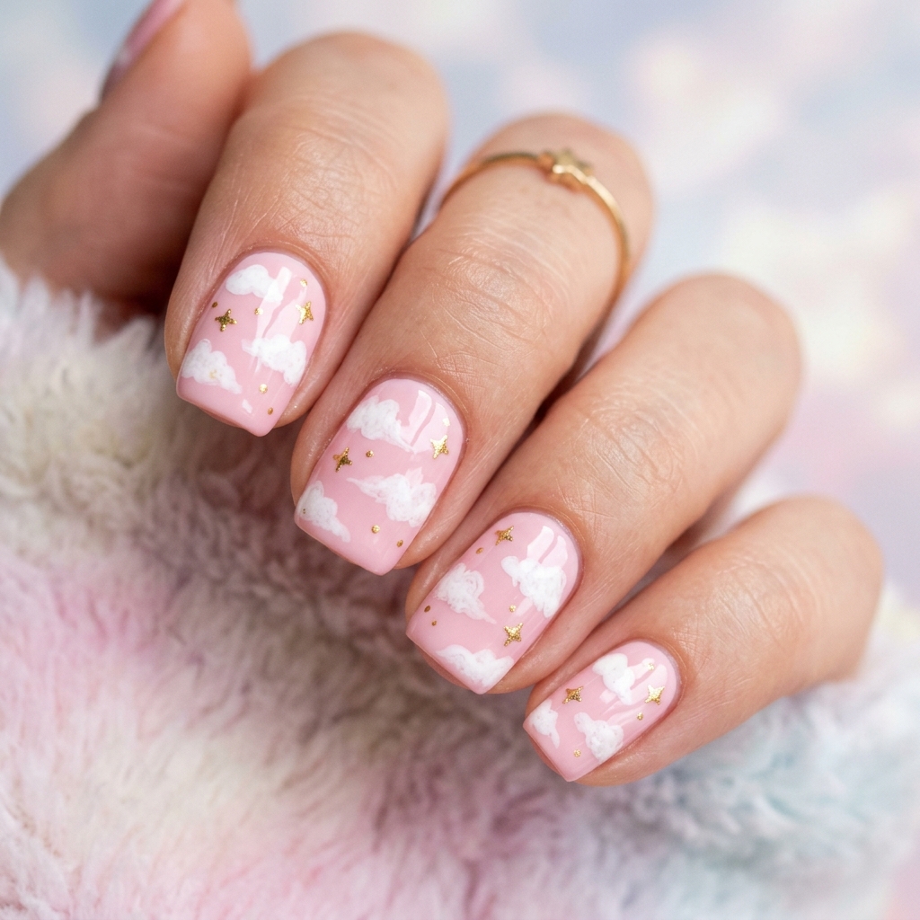 Baby Pink Cloud Nails Ideas