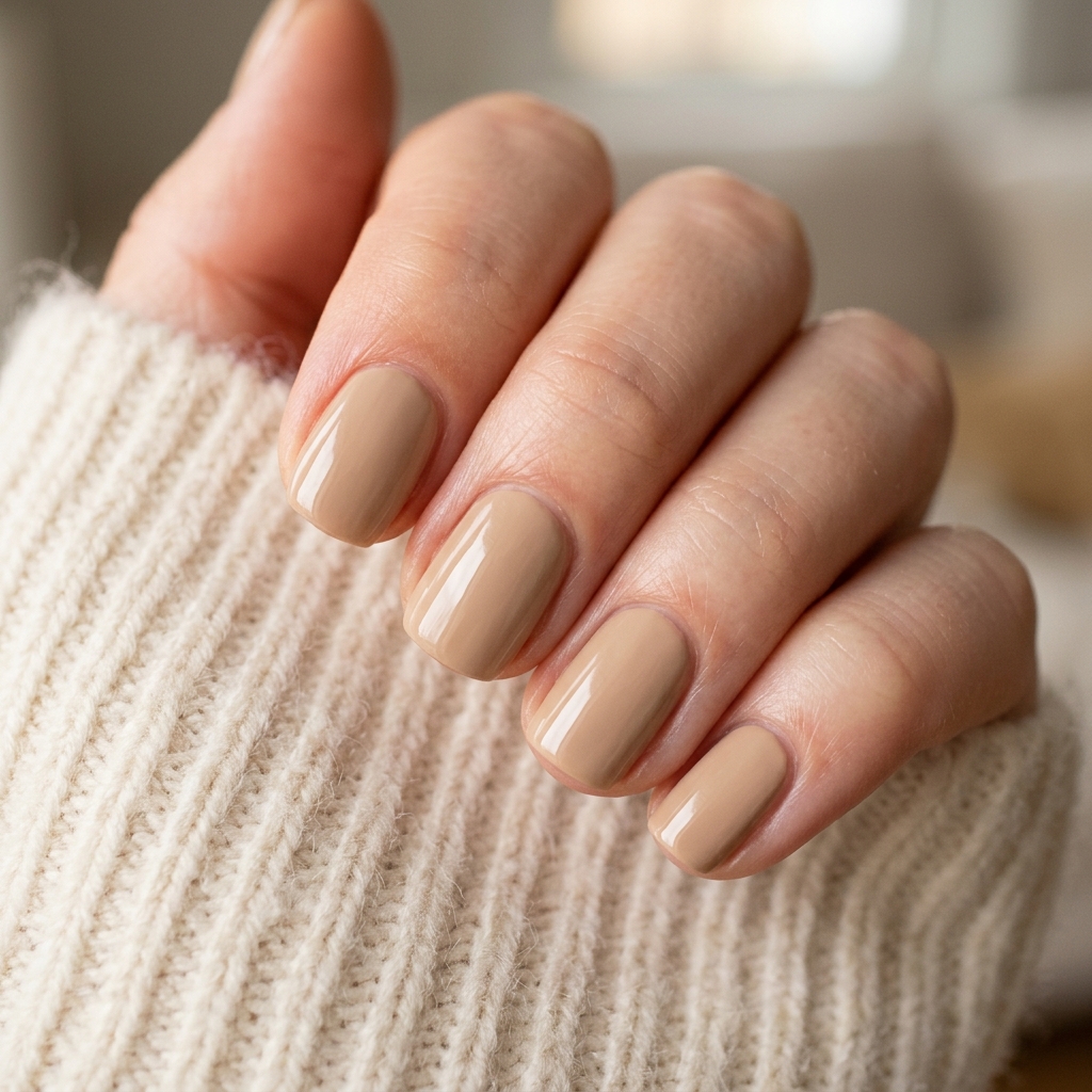 Simple Nails Ideas: 30 Effortless Ways to Elevate Your Everyday Manicure 14 Neutral Beige Simple Nails Idea