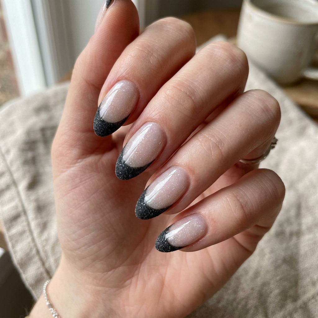 30 Black French Tip Nails 2026: The Coolest Way to Wear French Tips 30 Black Tip Frosted Nails Ideas