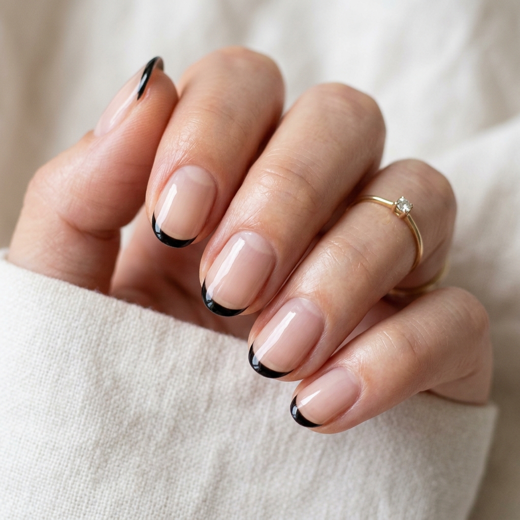 30 Black French Tip Nails 2026: The Coolest Way to Wear French Tips 15 Black French Tip Ombre Nails Ideas