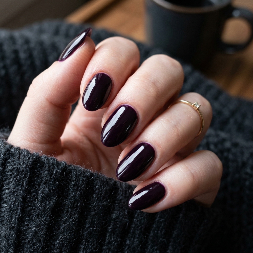 Blackberry purple nails glossy 202607121857
