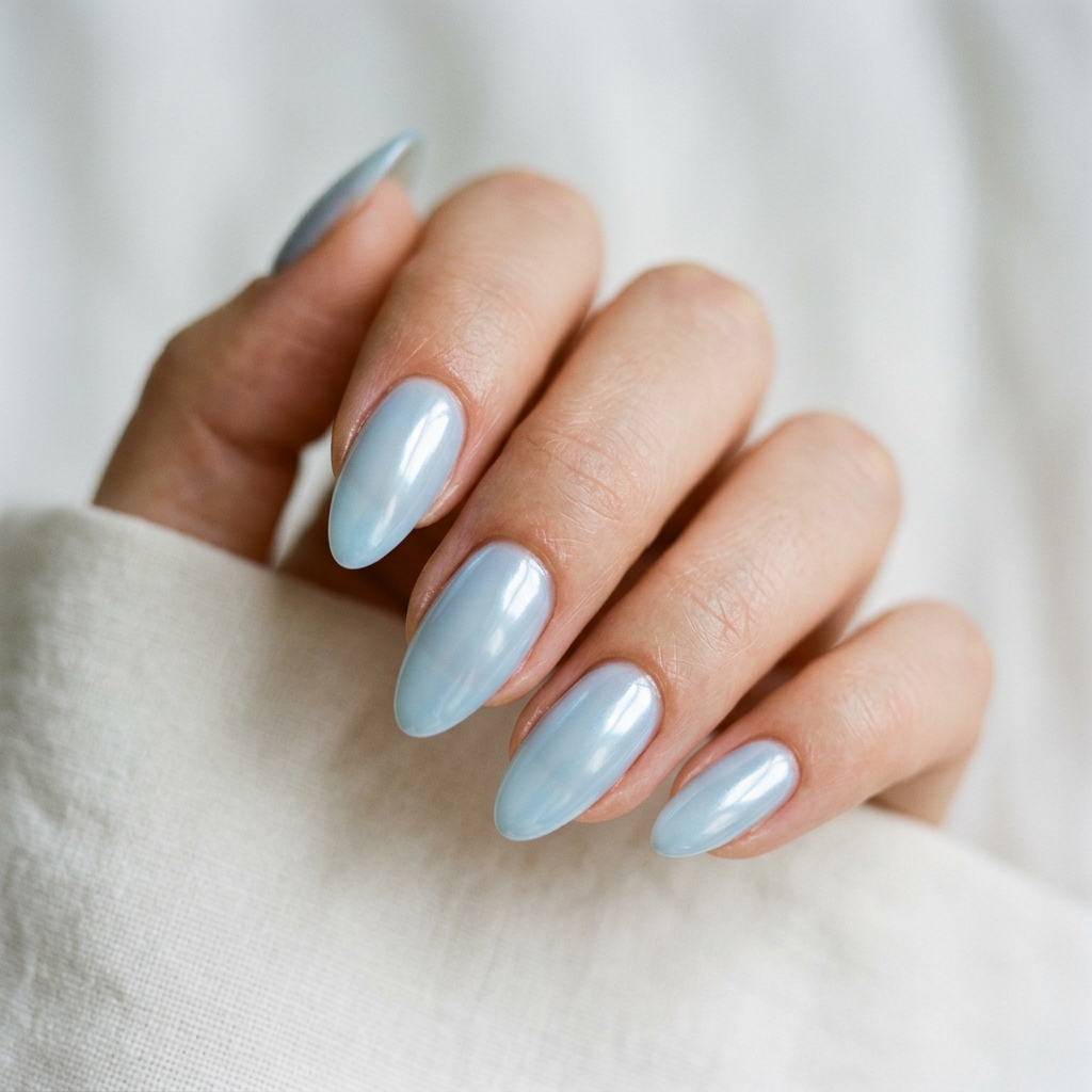 Sky Blue Glaze June Nails 2026 Ideas