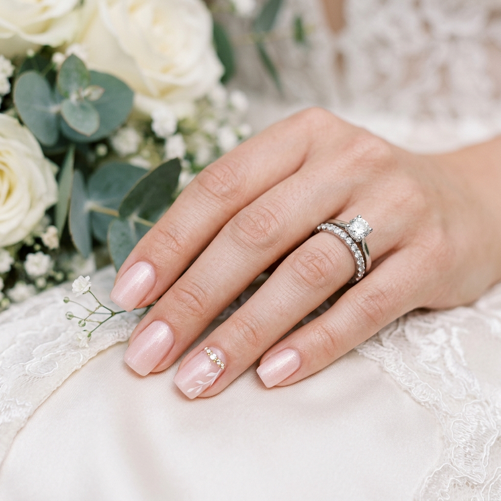 Simple Nails Ideas: 30 Effortless Ways to Elevate Your Everyday Manicure 31 Bridal Simple Nails Idea