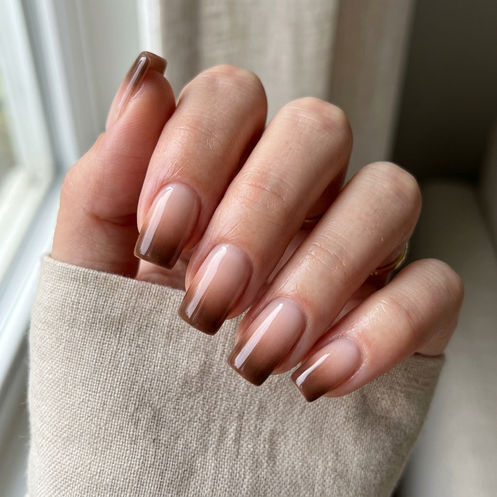 30 Brown Summer Nails Ideas You'll Want to Save 23 Brown French Ombre Nails Idea