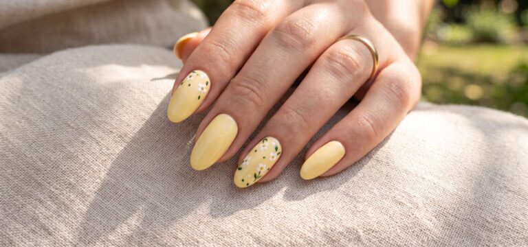 butter yellow nails