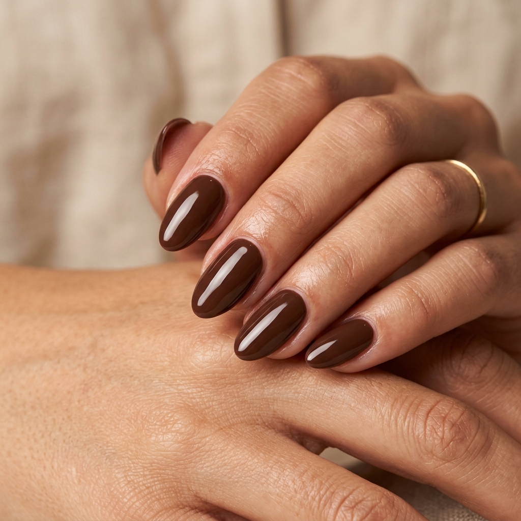 30 November Nails Inspo: Thanksgiving Ready Manicures You'll Love 5 Chocolate Brown November Nails Ideas