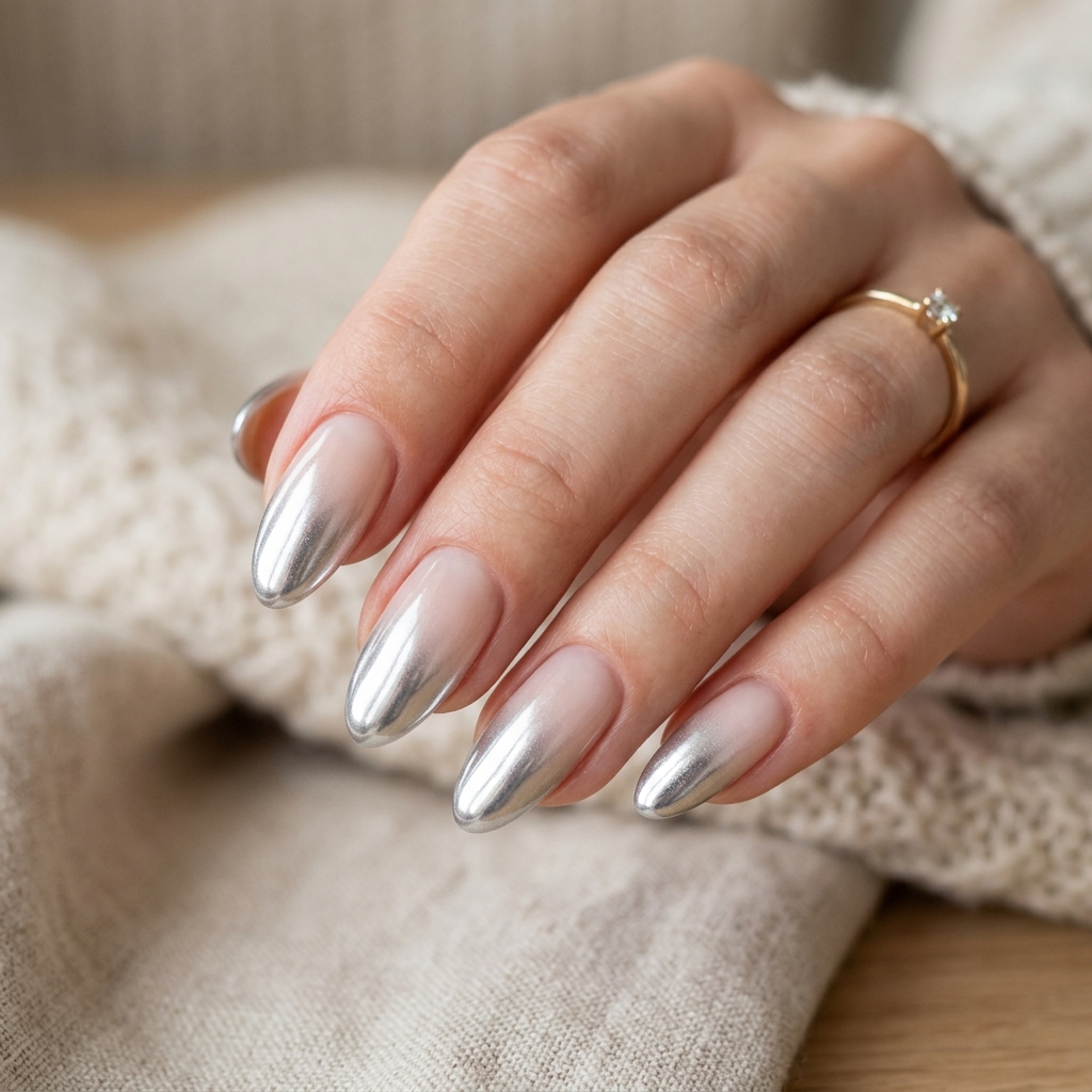 30 Chrome Summer Nails Ideas You'll Want to Try Now 3 Metallic Chrome Summer Nails French Tips Ideas