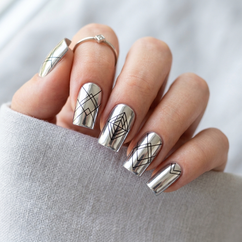 30 Chrome Summer Nails Ideas You'll Want to Try Now 26 Chrome Square Nails Ideas