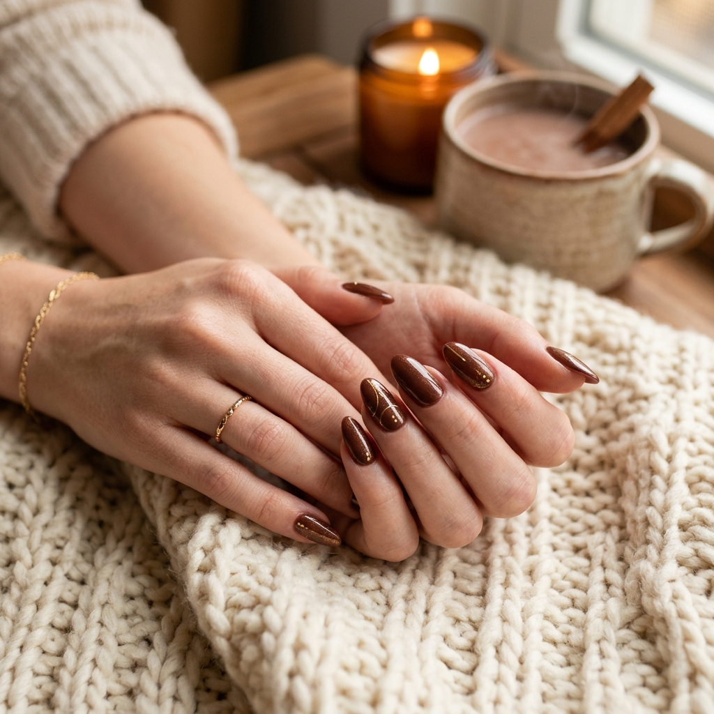 30 November Nails Inspo: Thanksgiving Ready Manicures You'll Love 31 Cozy Cocoa Nails Ideas