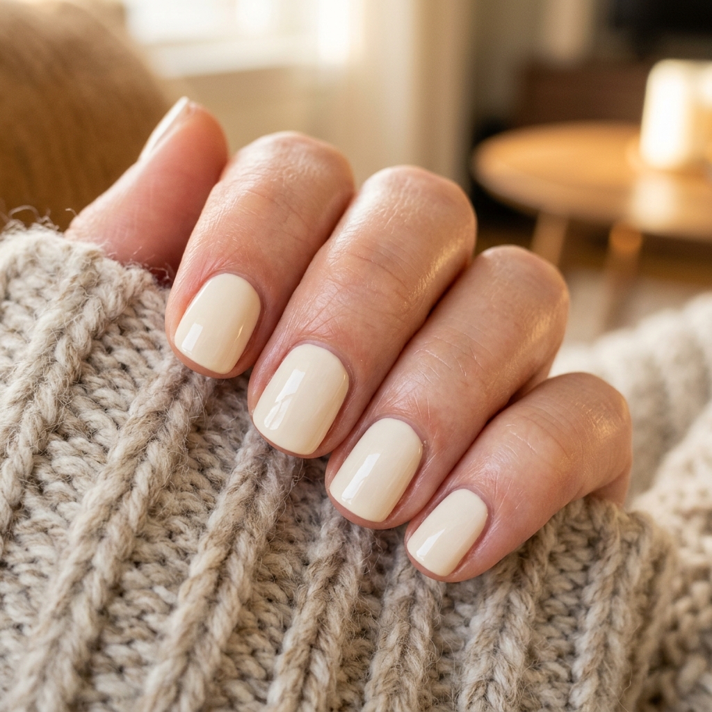 Simple Nails Ideas: 30 Effortless Ways to Elevate Your Everyday Manicure 24 Cream Base Simple Nails Idea