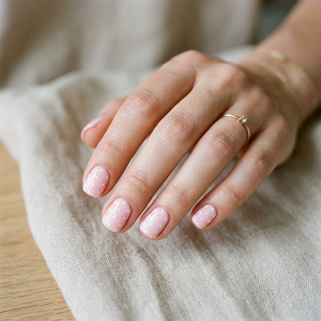 Simple Short Nails Ideas: 30 Creative Looks to Inspire Your Next Manicure 20 Dainty Dot Design Idea