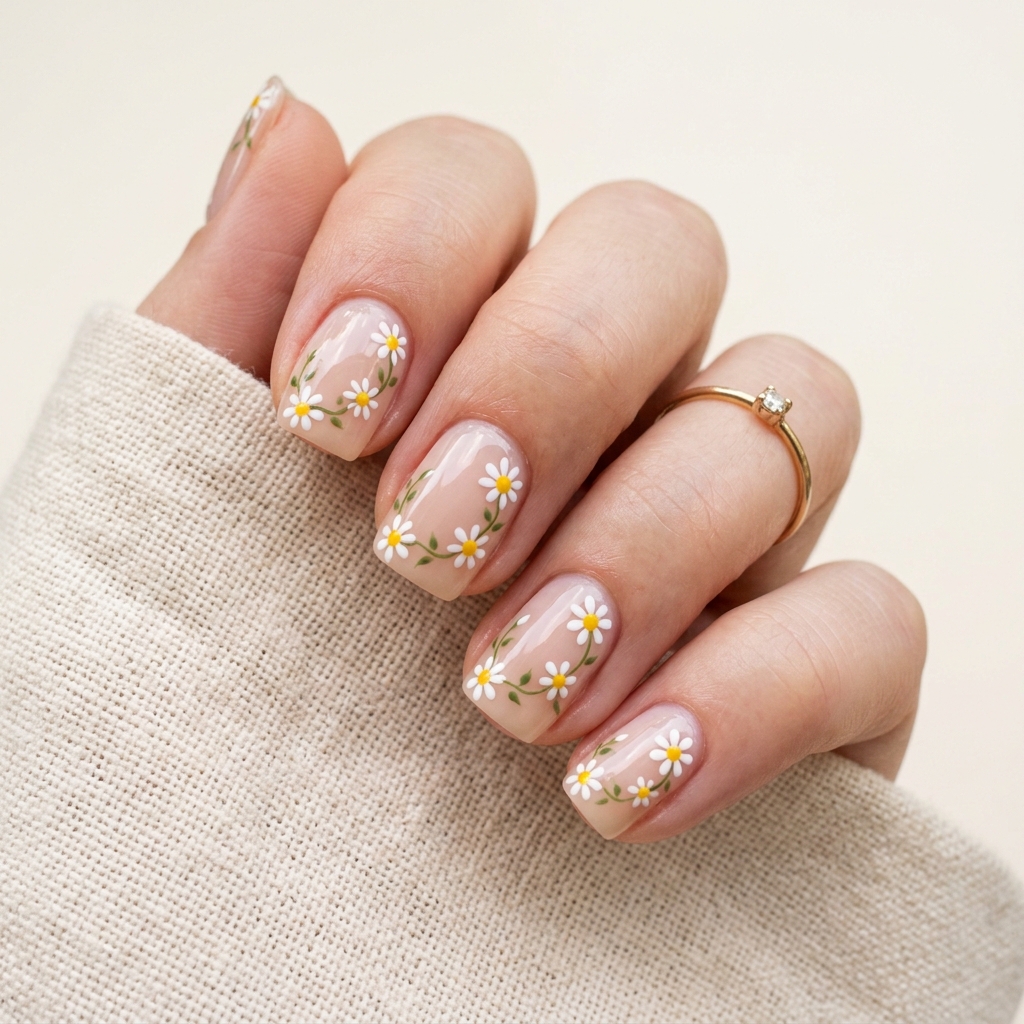 Daisy Chain June Nails 2026 Ideas