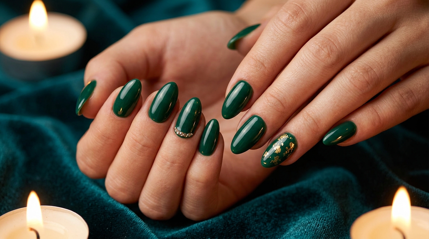 Dark Green Nails