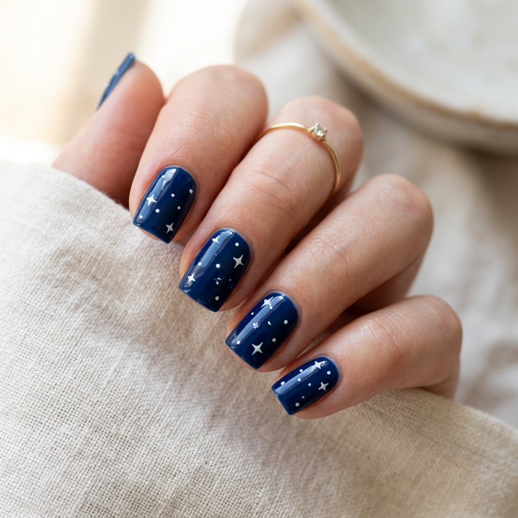 Minimal Star cute simple nails Idea