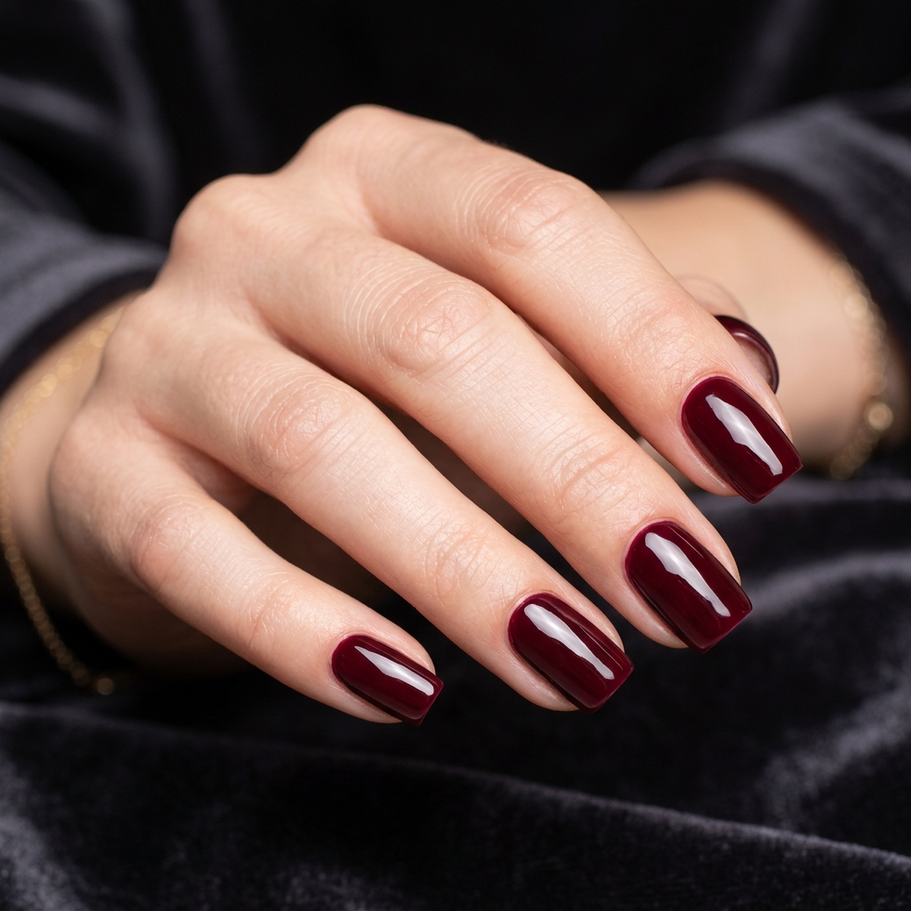 From Wine to Wine to Burgundy: 30 Dark Red Nails Ideas for Every Vibe 2 Deep wine red nails 202607122014