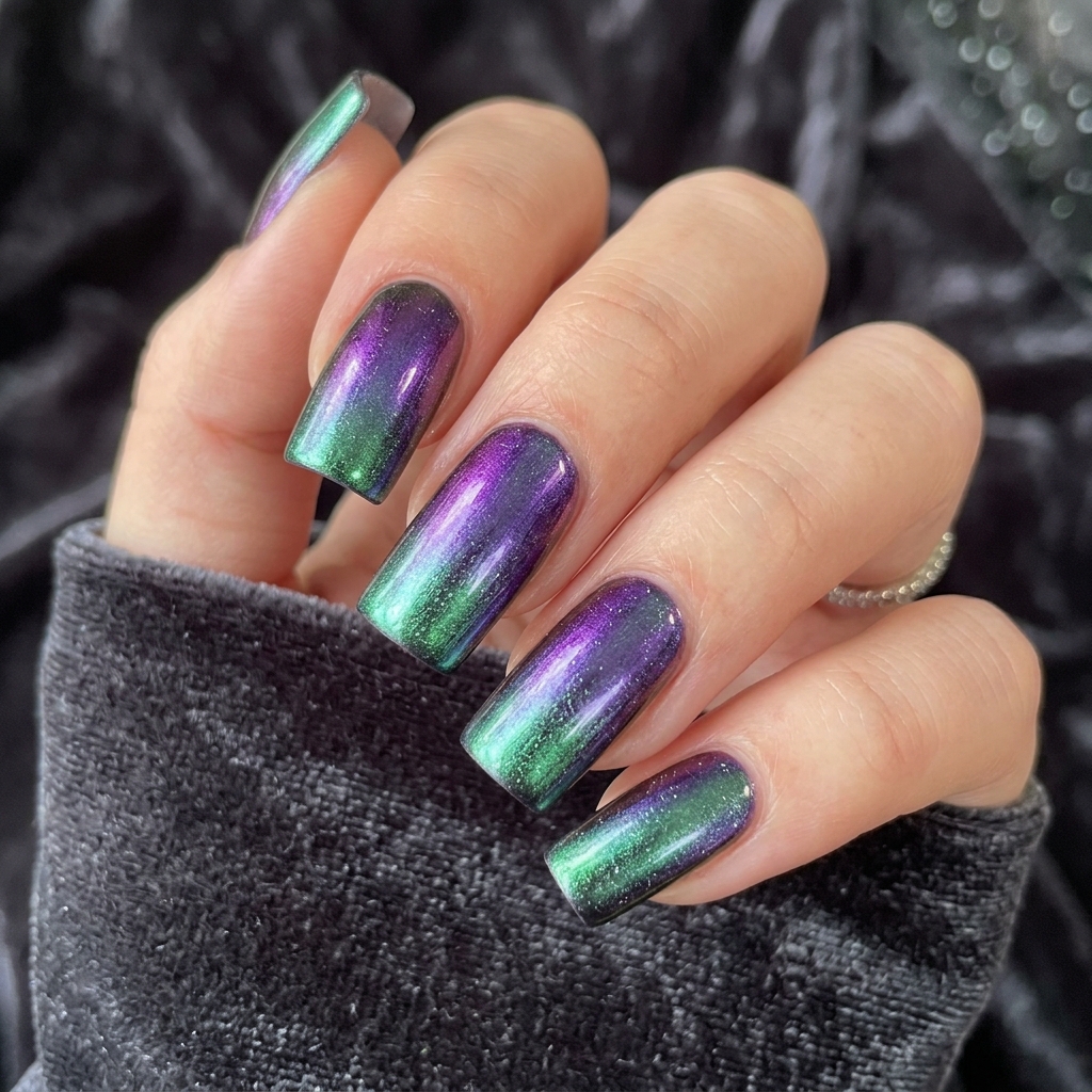 30 Chrome Ombre Nails Ideas for a Shine That Never Quits 31 Duo Chrome Shift Ombre Ideas