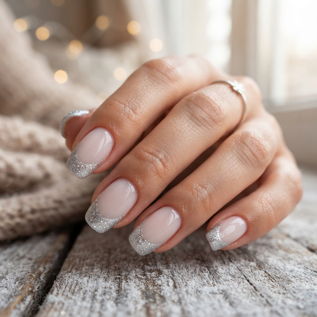 30 Winter Gel Nails Ideas You'll Want to Save 24 Frosty French Tip Gel Nails Idea