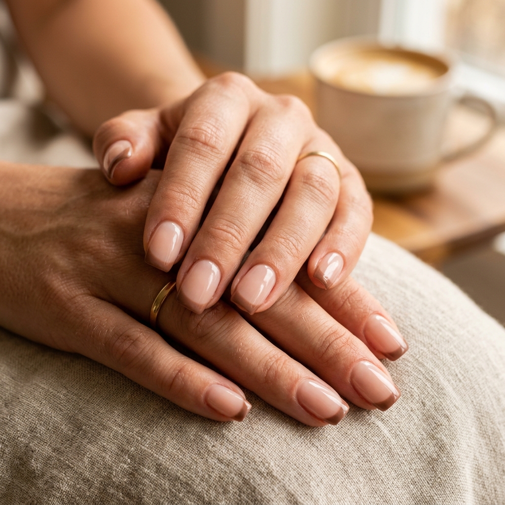 30 Brown Summer Nails Ideas You'll Want to Save 12 Milk Chocolate French Tip Nails Idea