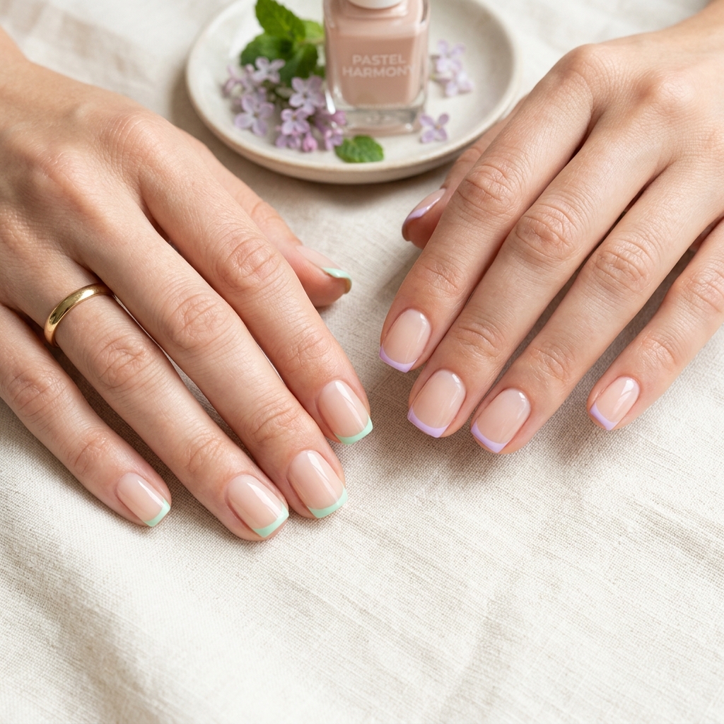 30 April Nails Ideas to Brighten Up Your Spring Look 11 French Tip Spring Ideas