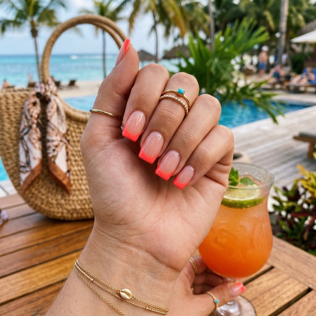 Vacation Nails Ideas: 30 Fun and Breezy Ways to Style Your Manicure 9 French Tip Vacation Nails Idea