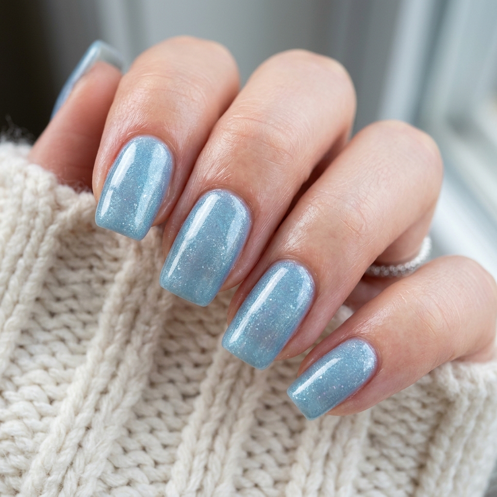 Light Blue Nails 30: Shades, Designs & Inspo for Every Style 20 Frosted Blue Nails Ideas