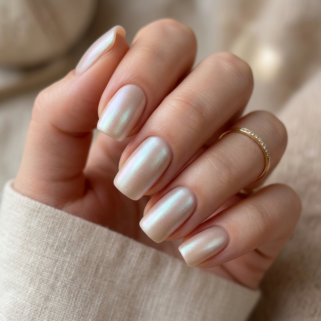30 Simple Prom Nails Ideas for an Effortlessly Elegant Look 22 Frosted Pearl Nail Ideas