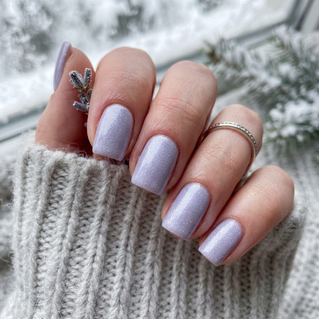 January Nails Ideas: 30 Fresh and Frosty Ways to Start the Year 30 Frosty Lavender January Nails Idea